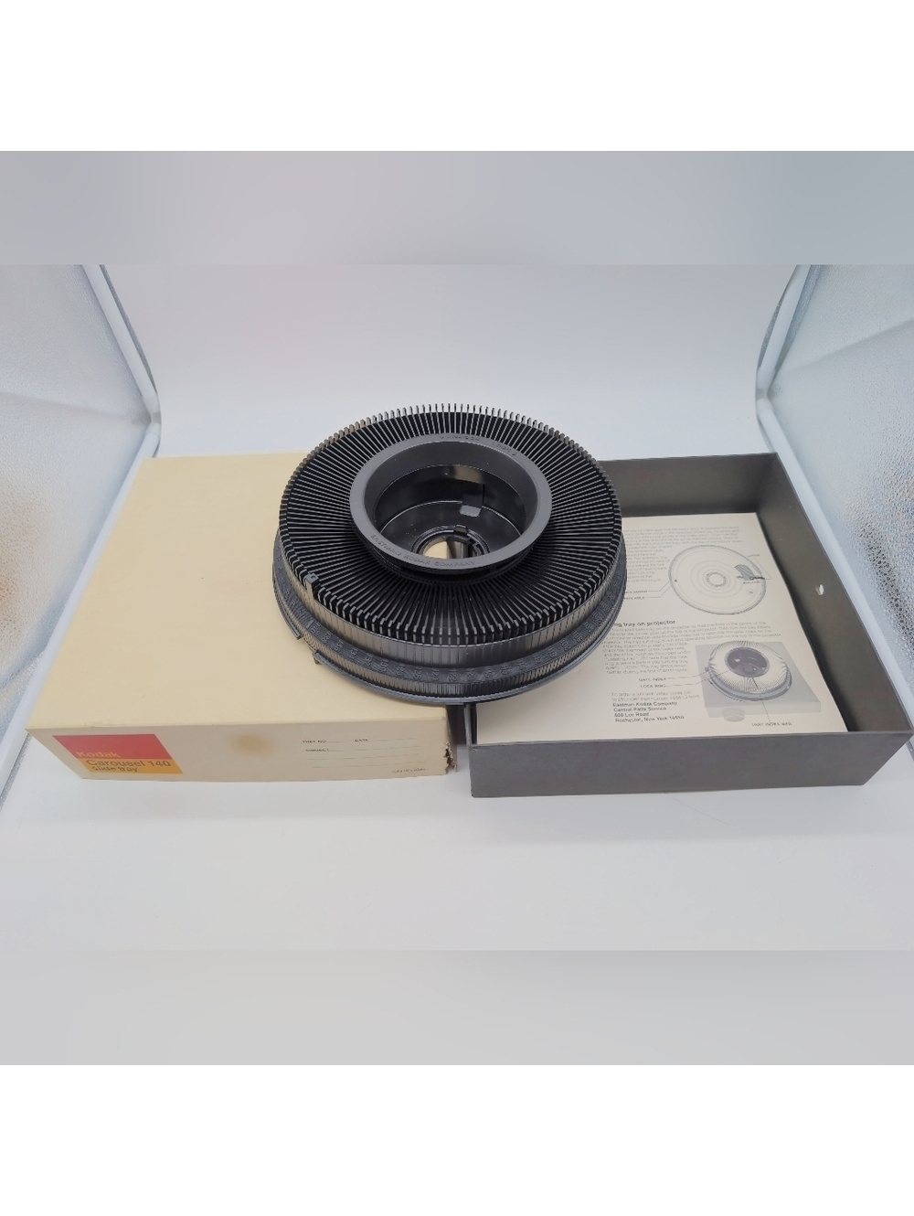 Vintage Kodak 140 Black Circular Slide Projector Tray